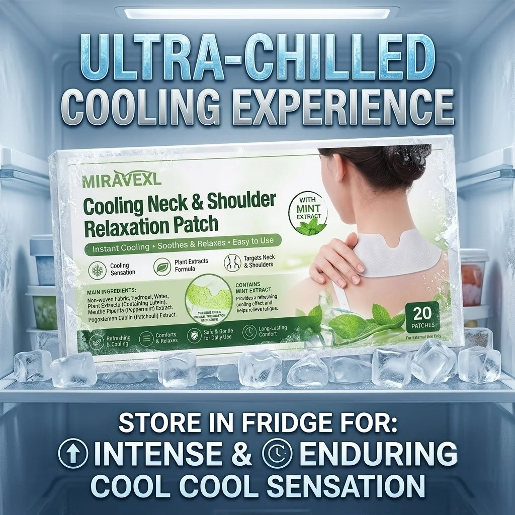 Hydrogel patch formulated with plant extracts and mint; designed to relieve fatigue and provide long-lasting comfort. 20pcs