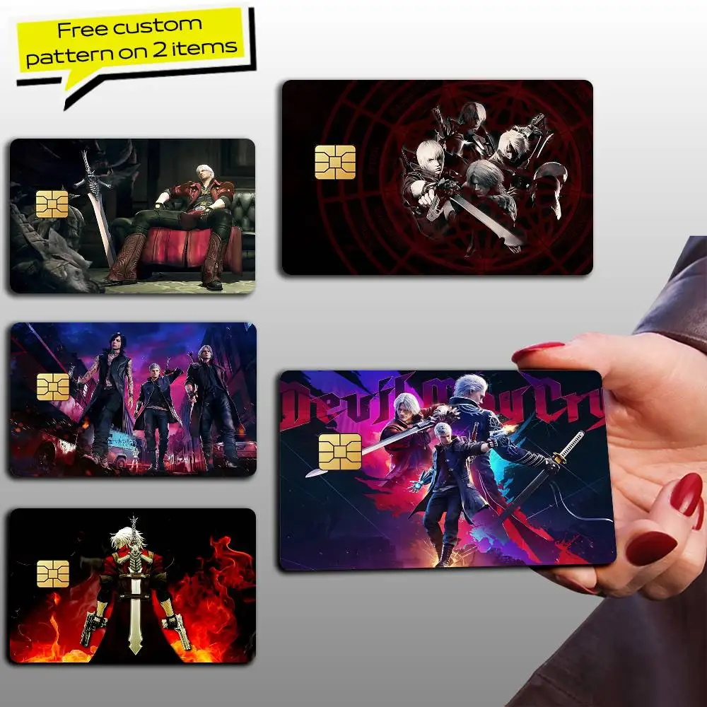 DMC D-Dante Game D-Devil May C-Cry Card Stickers for Bank Access Protective Waterproof Film Cover