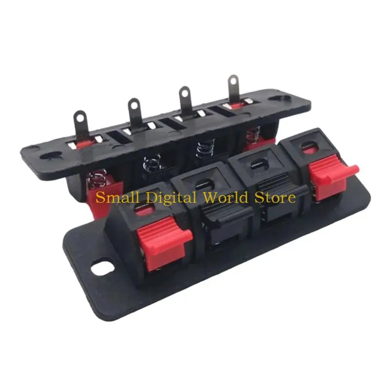 77UB Spring Loads Speaker Terminal Clip 4Pin Plastic Auditory Connectors for LED Aging Tests Quick Connection Wiring Solution