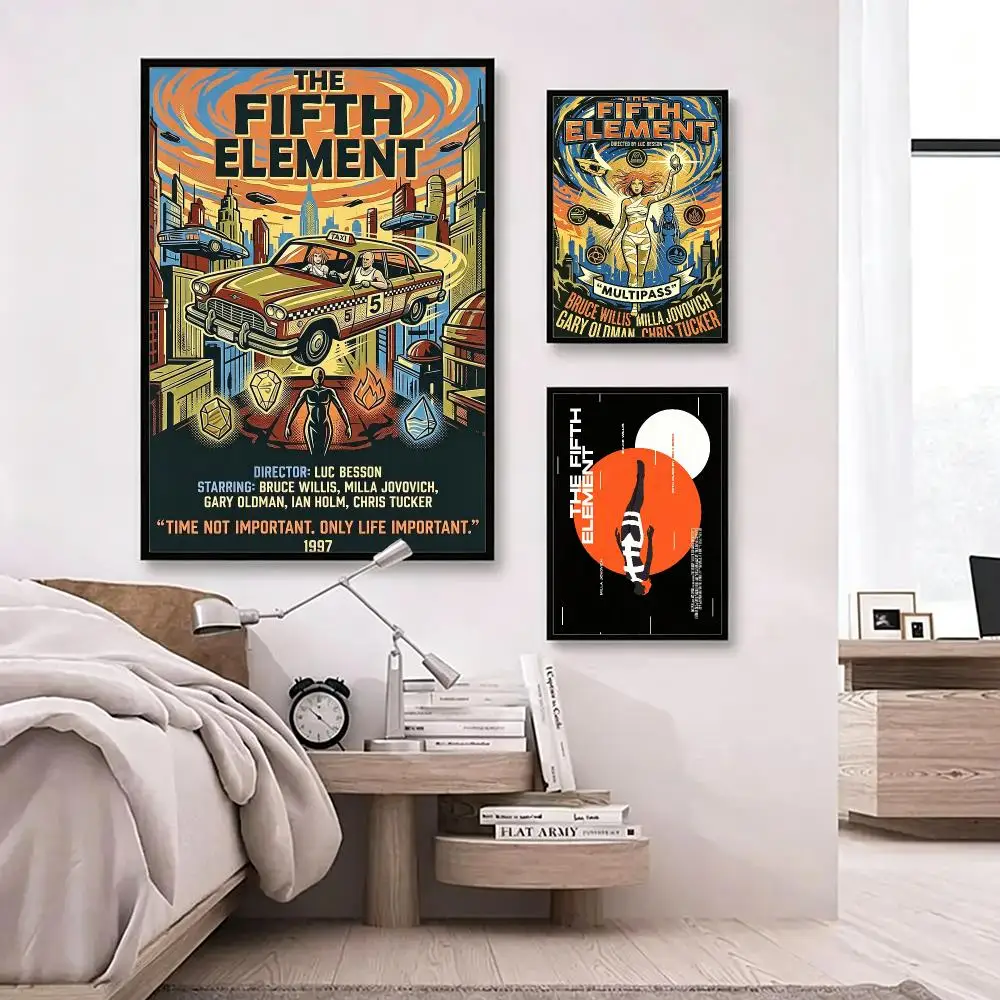 movie The Fifth Element Poster Poster HD Waterproof Self-adhesive Art Print Wall Decor for Bedroom Living Room Gift
