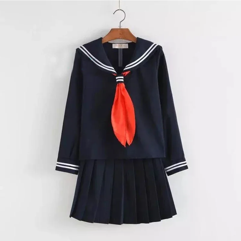 Anime Cosplay Himiko Toga Costume School Uniforms for Girls Jigoku Shoujo Enma Ai Sailor Pleated Skirt Wig Socks Outfit C30153AD