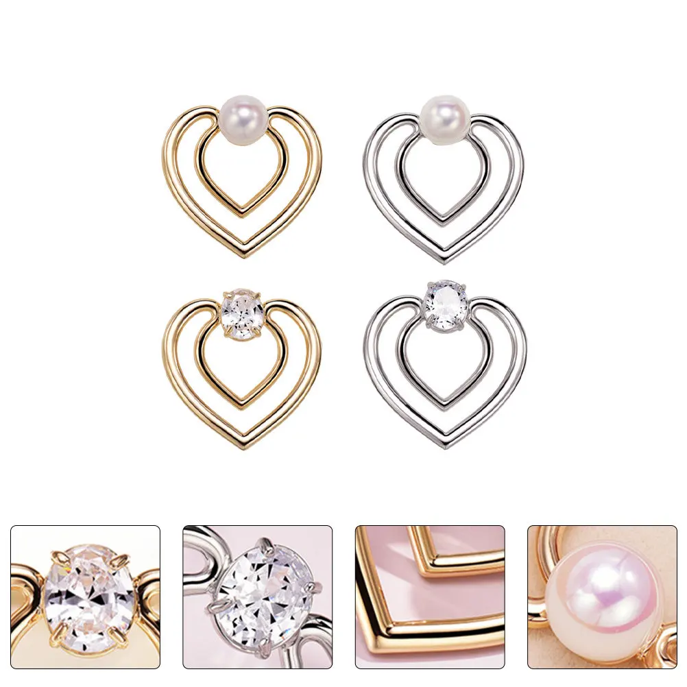 Scarf Buckles 4 Piece Decorative Clothing Corner Clips Fashion Accessories for Shawls and Scarves