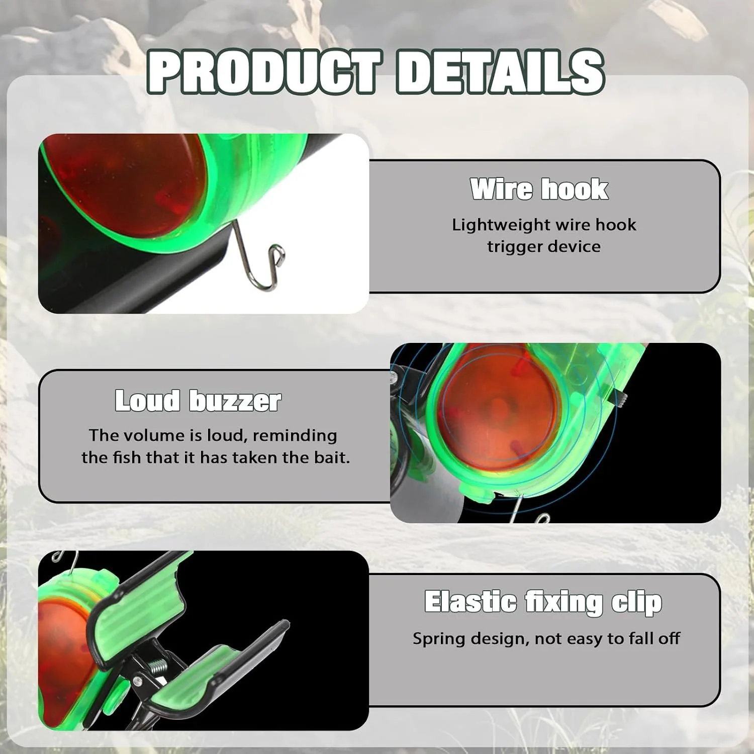 MuqiNush 2/4pcs Fishing Bite Alarm Sound Light Integrated Sea Rod Alarm Electronic Night Fishing Tackle Accessories For Angling