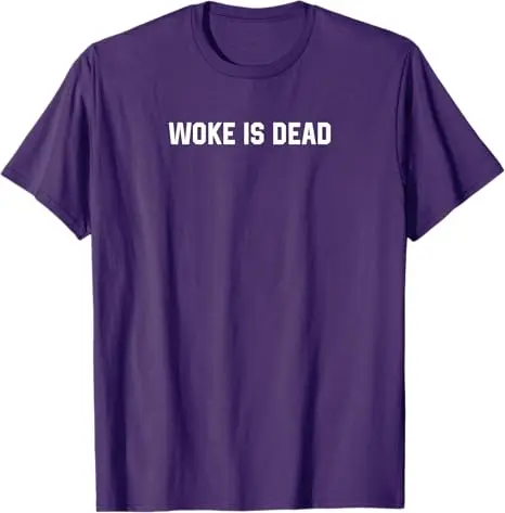 Woke Is Dead Lustiges sarkastisches Spruch-T-Shirt mit Buchstaben-Aufdruck, Y2k-Witz-Grafik-Outfit, Neuheitsgeschenk, Rundhalsausschnitt, kurzärmelige Oberteile – Detail 4