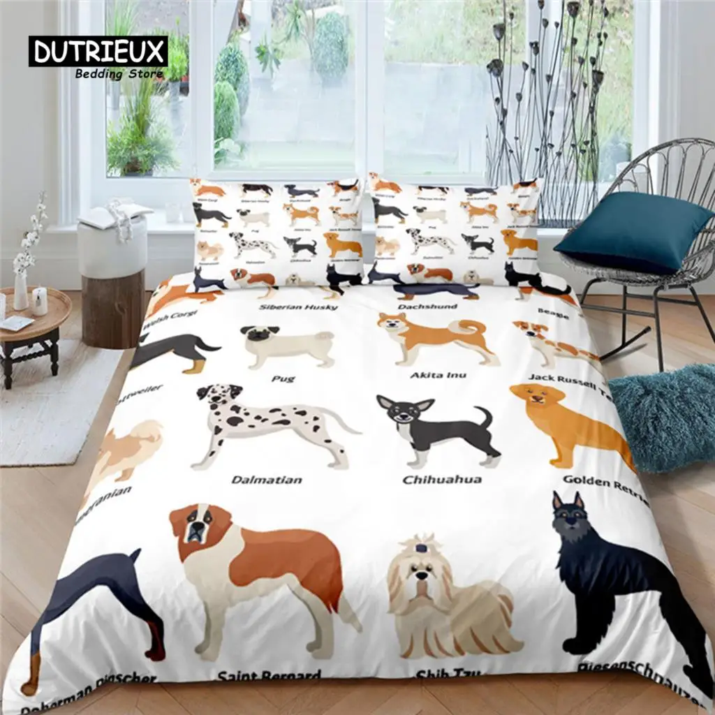 

Home Living Luxury 3D Pet Dog Bedding Set Comfortable Duvet Cover Set Kids Bedding Set Queen and King EU/US/AU/UK Size