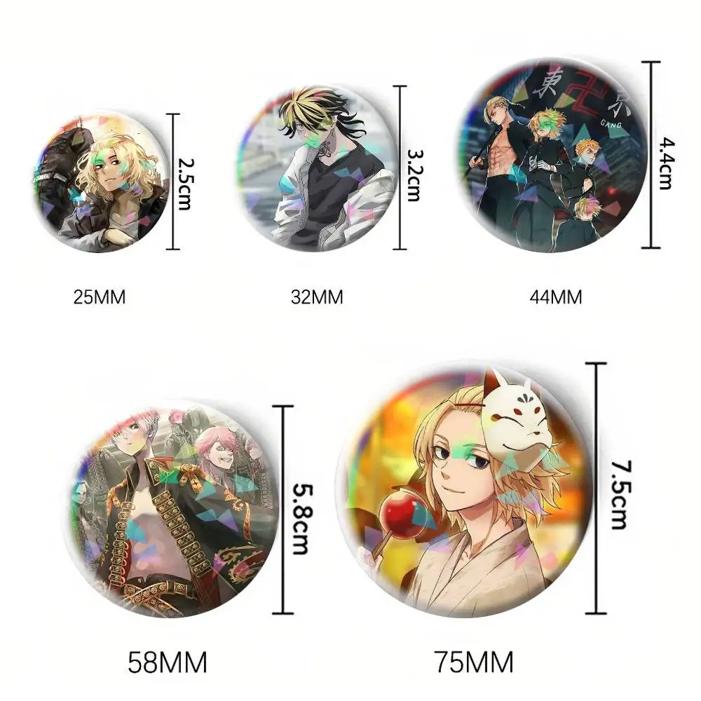 Tokyo Revengers Anime C-Cool  75mm 58mm 44mm 25mm Brooch Backpack Hat Pins Accessories Toys Badge