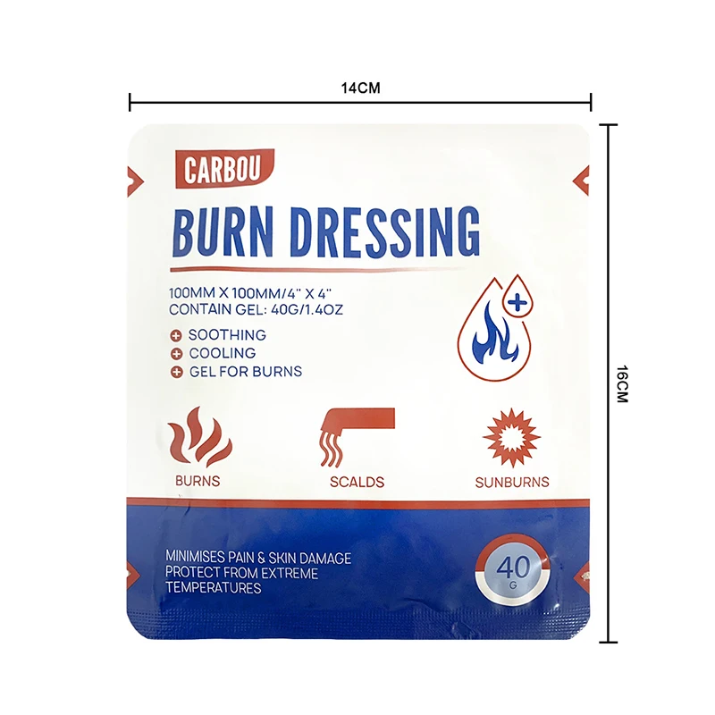 4 "X 4" Burn Dressing Gel Hydrogel Steriele Trauma Dressing Geavanceerde Genezing Voor Wondverzorging EHBO Burncare Bandage 10Cm X 10Cm