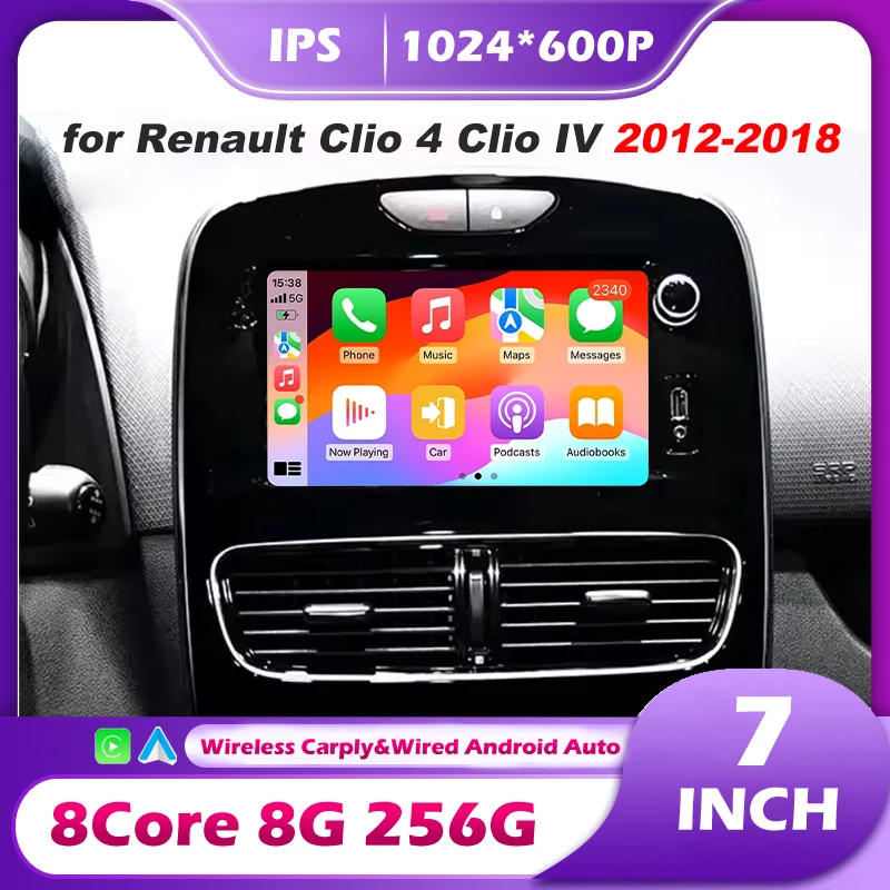 for Renault Clio 4 Clio IV  2012-2018 Android 16 Auto Navigation Wireless Carplay Car Multimedia Video Player Stereo Autoradio