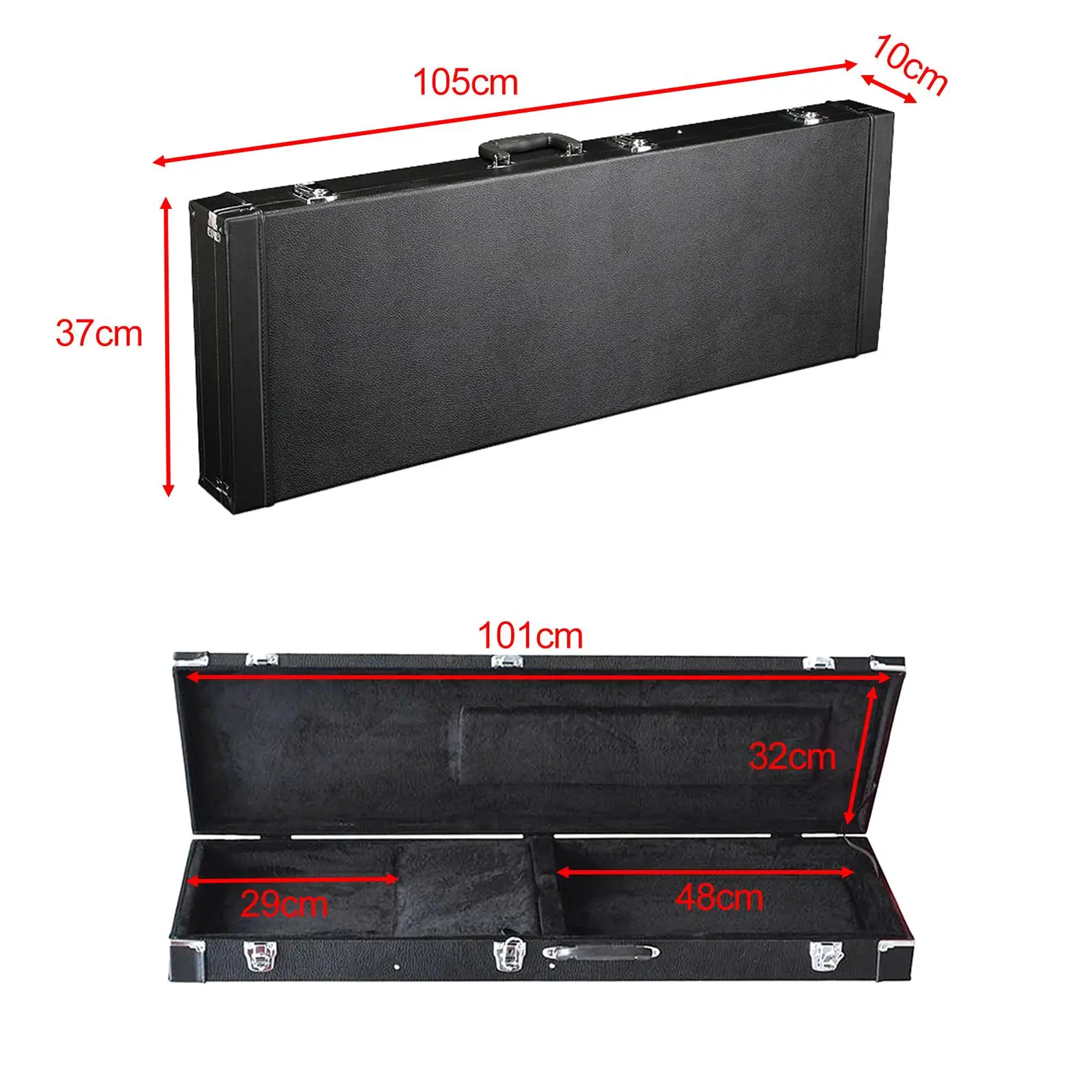 Baixo elétrico Guitar Case, Praça protetora profissional, Portátil resistente