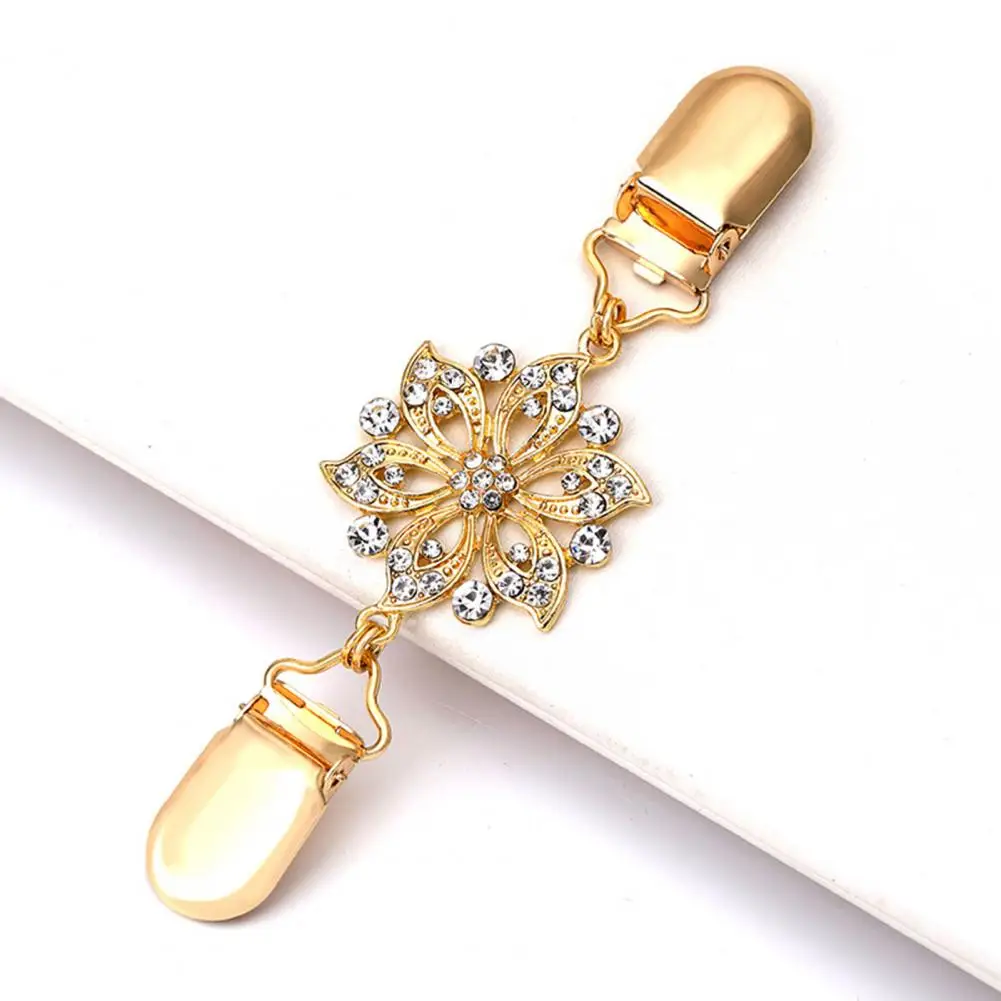 Único xale fecho vintage strass pato boca clipe para cardigans femininos xales vestidos retro inverno camisa colar broche pino