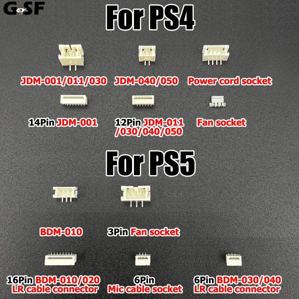 1/2/5PCS Conector Fêmea de 3/4/12/14/16 Pinos para Placa-Mãe e Placa de Alimentação de Consoles PS4 PS5 JDM-001 011 030 040 050