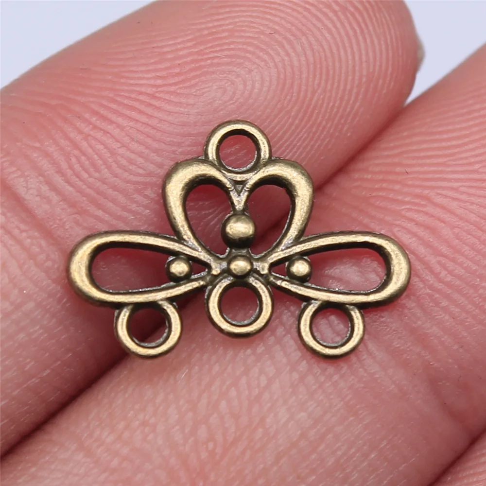 20 sztuk 18x13mm Charm kolczyki połączenie do tworzenia biżuterii 2 kolory kolczyki połączenie urok — zdjęcie 5
