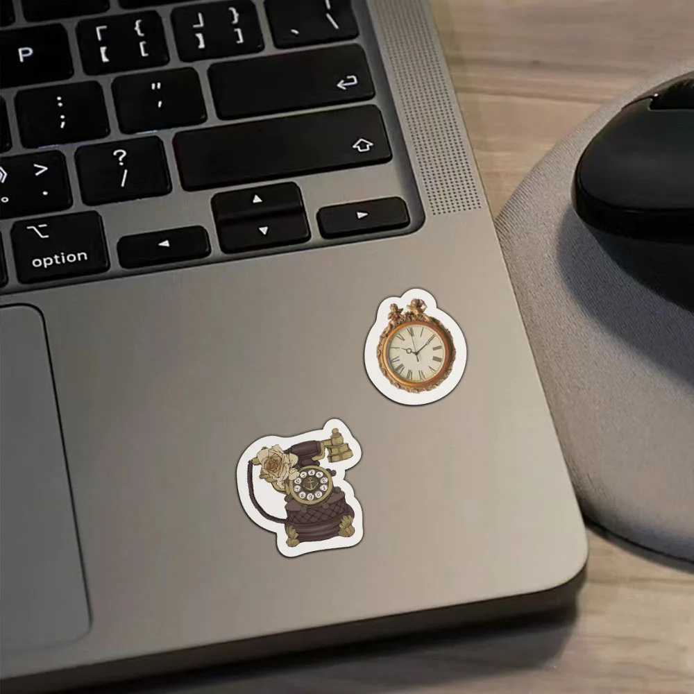 8PCS Vintage Newspaper Selection Series Creative Stickers DIY Box Graffiti Stickers Wholesale