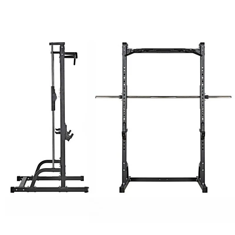 Fitness Equipment Smith Machine Trainer Half Frame Pull Up Bar Barbell Squat Rack Multi-Functional Small Dumbbell Sturdy