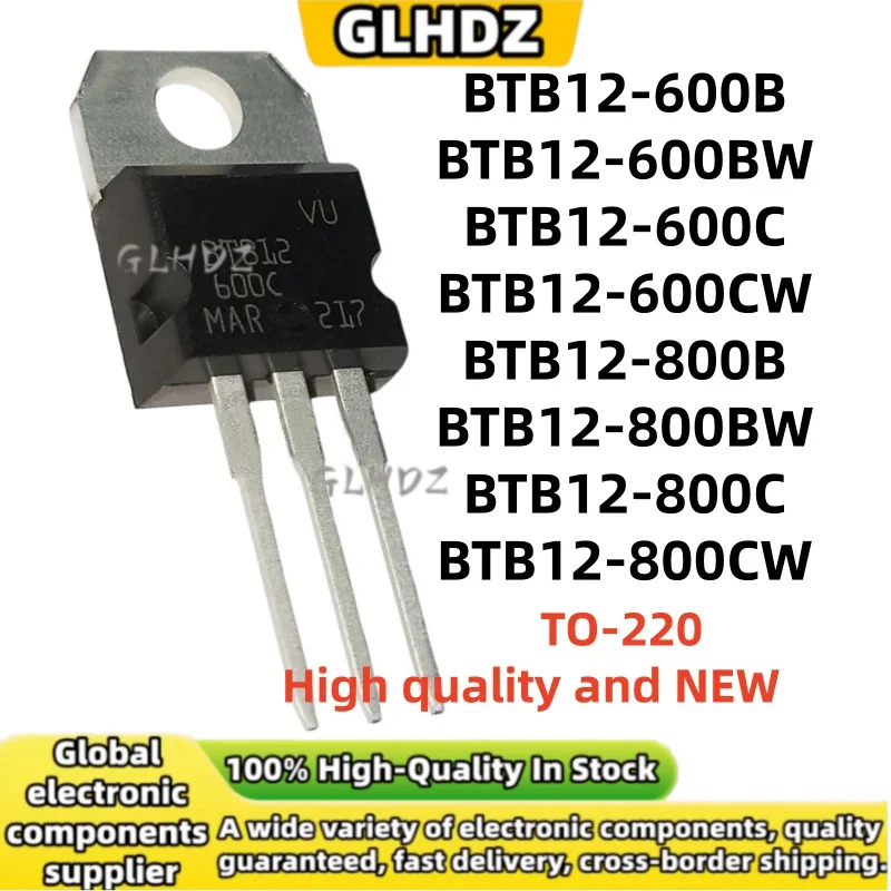 TO-220 10PCS 100%NEW BTB12-600B BTB12-600BW BTB12-600C BTB12-600CW BTB12-800B BTB12-800BW BTB12-800C BTB12-800CW in stock