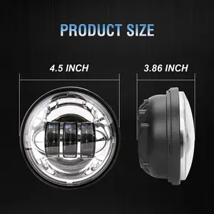 Motosiklet LED Sis Lambası, Yamaha-Classic, FLHR Road King, Dyna, 4,5 inç, 1 çift, 4 inç, 1/2 inç için yardımcı ışığın içinden En iyi 10 satış, far yardımı-retro bisiklet-no. 6