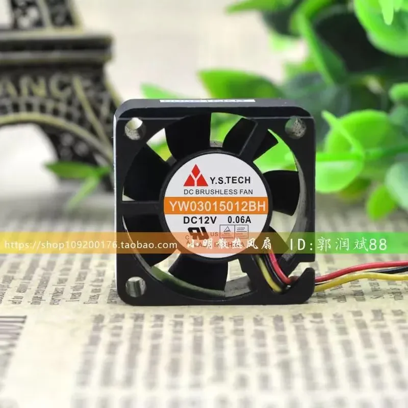 for Wonsan Y.S.3CM Hard Disk Box Graphics Card Cooling Fan YW03015012BH DC12V 0.06A