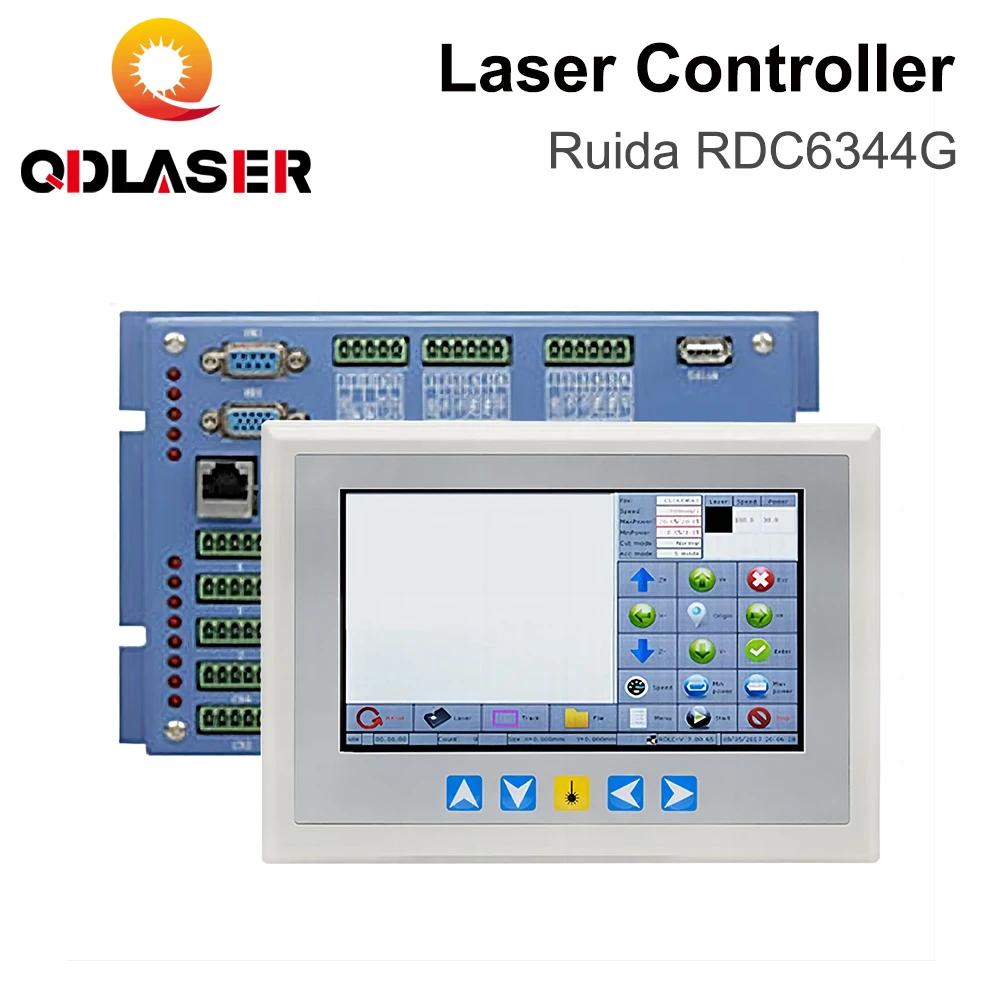 

QDLASER Ruida RD RDC6344G 7" Touch Screen CO2 Laser DSP Controller for Co2 Laser Engraving and Cutting Machine DSP RuidaRDC6344G