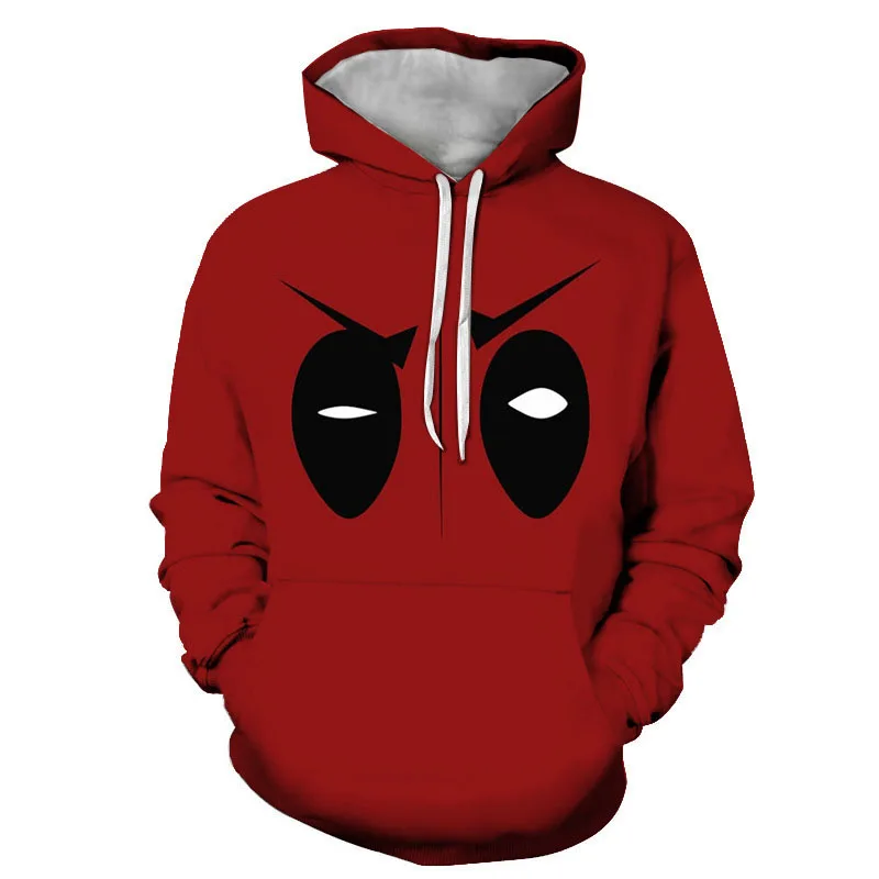 Marvel Movie Deadpool Wolverine Pattern Pullover 3D Printing Loose Hip Hop Fashion Casual Comfort Hoodie Fall/Winter Sweater