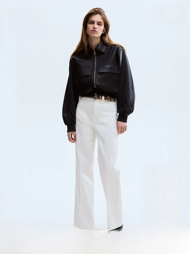 

Женские джинсы с высокой талией и прямыми штанинами, повседневные, из 100% хлопка H&M, весна 2026, новинка 32968