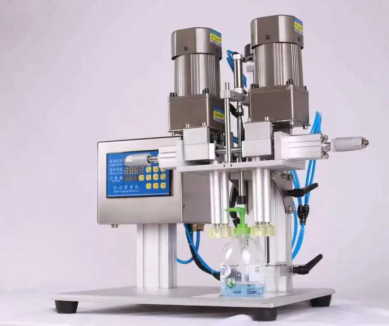 Desktop Liquid Perfume Bottle Crimping Pump Pressing Capping Machine Trigger Spray Pneumatic Twist Off Capping Sealer