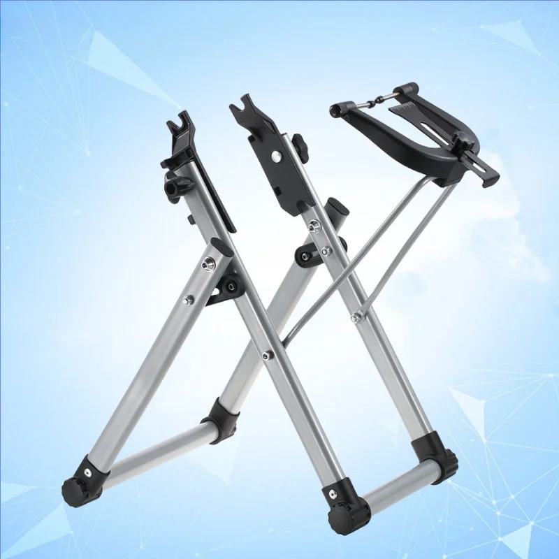 Folding mountain wheel set calibration and adjustment platform bicycle tool repair and maintenance rack