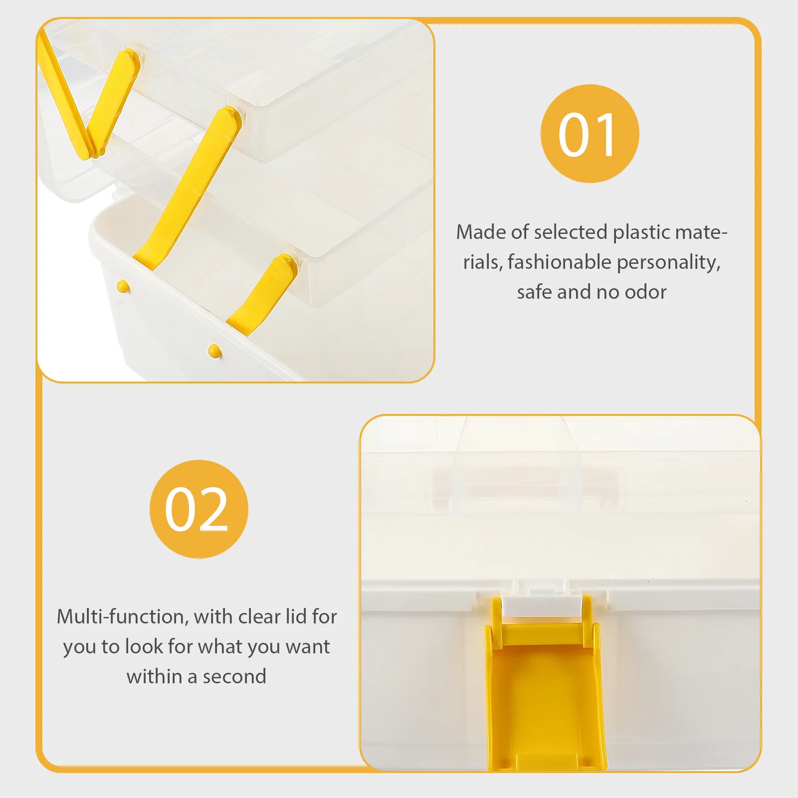 

Female Headdress Case Clear Lid Desktop Hair Accessories Organizer Multi Function Portable Storage Container for Travel Outdoors