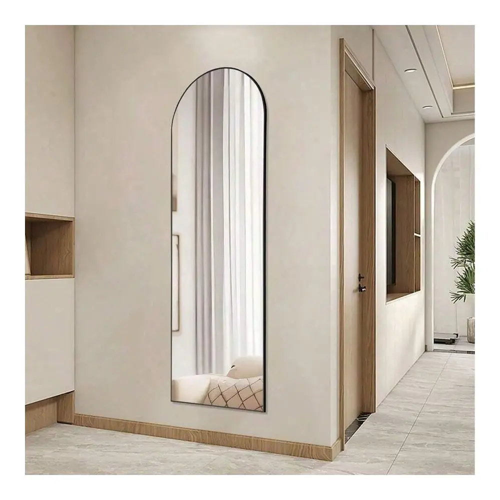 

Full Length Mirror 64X21, Full Body Floor Mirror Bedroom Cloakroom, Standing, Hanging Or Leaning Wall Design, Arch Wall Mirror