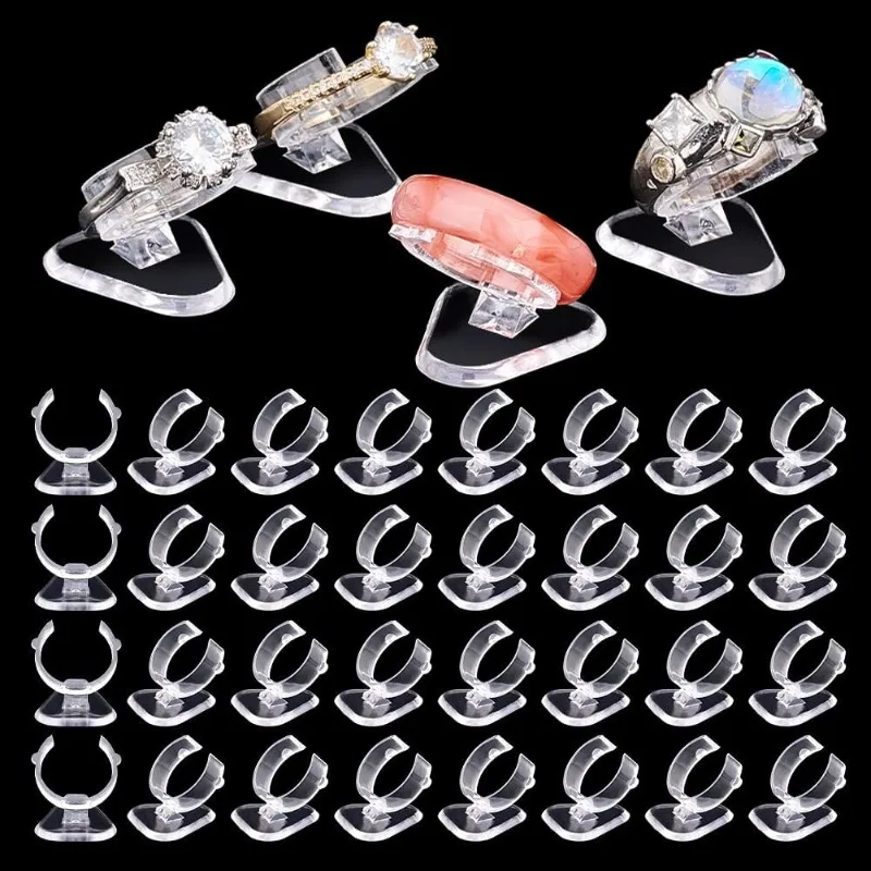 36pcs Ring Display Stands Mini Plastic Ring Holder Jewelry Display for Selling Ring Stand for Jewelry Single Finger Rings