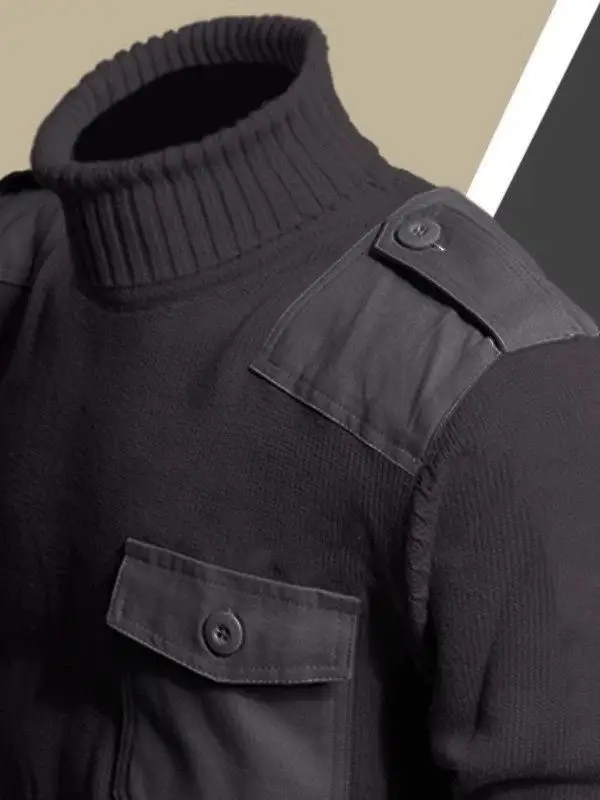 

Мужской вязаный кардиган свободного кроя на молнии с воротником-стойкой, зимний модный свитер-пальто, молодежные прямые брюки, повседневная одежда