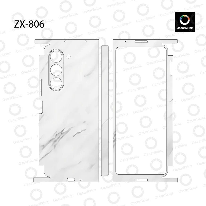 Kolorowe naklejki chroniące przed zarysowaniami do Samsung Galaxy Z Fold8ultra 6 5 4 3 7 Fold5, ochronna folia na tył urządzenia. — zdjęcie produktu 2