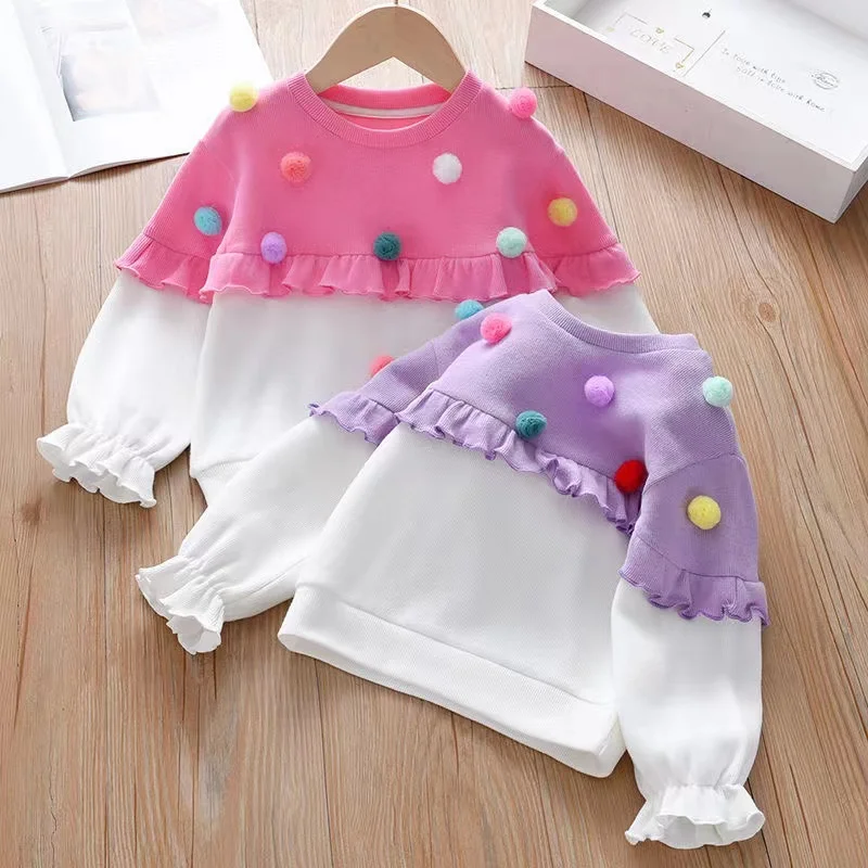 

Girls Autumn Sweater 2024 New Fashionable Children's Spring and Autumn Baby Pullover Long Sleeve Korean Version Top Trend