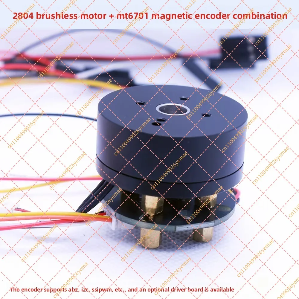 New 2804 DC Brushless Motor Magnetic Encoder AS5600/MT6701 Driver Board FOC Hollow Shaft Head