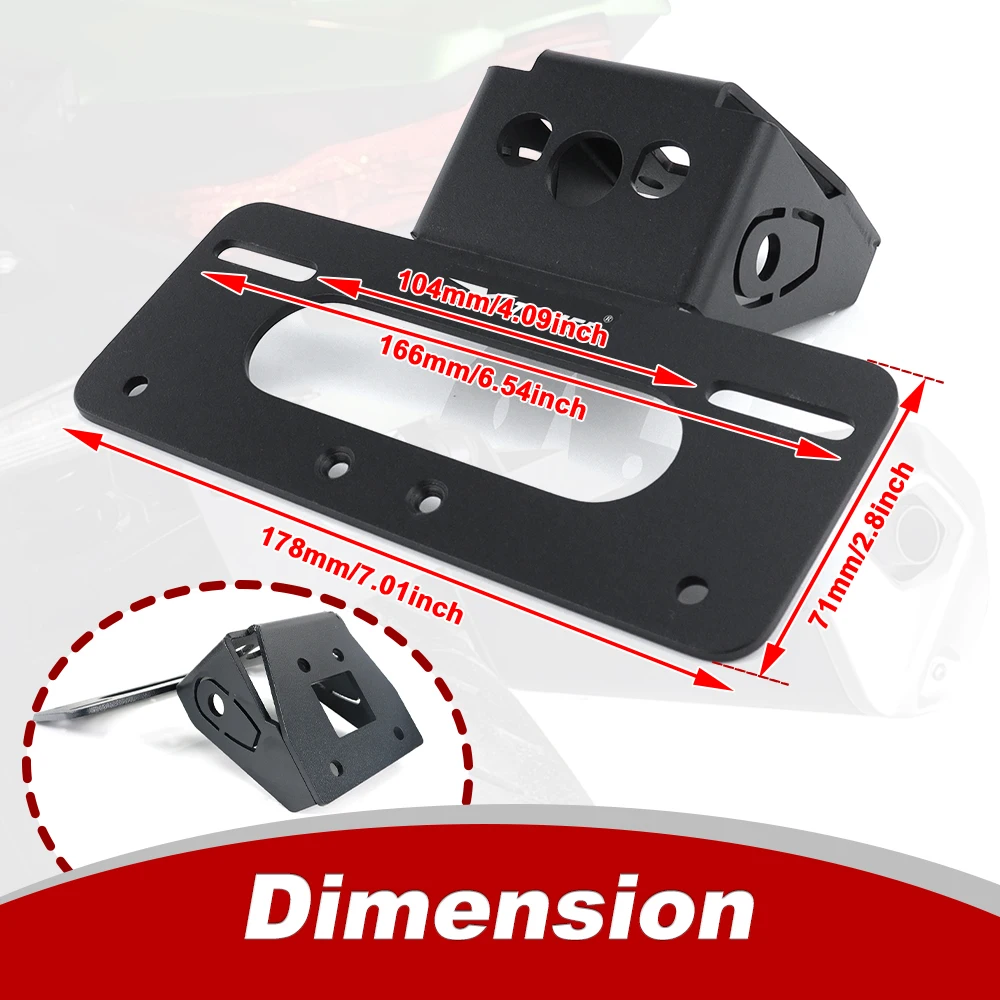 Support de plaque de planificateur de queue arrière de moto, kit d\'éliminateur de garde-boue, KAWASAKI Ninja 250, 400, 2018-2024, Z250, Z400,