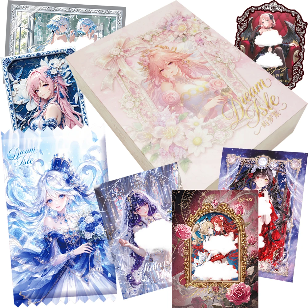 Dream Isle Women Cards Unique and Beautiful Wedding Dress Style Character Enchanting Charm Anime Game Collection Cards Fine Gift