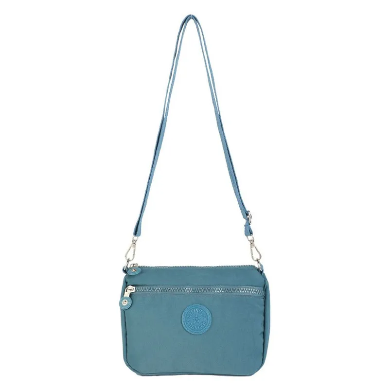 Bolso de hombro de gran capacidad para mujer, Bolso pequeño para teléfono móvil, bolso simple de nailon de color sólido