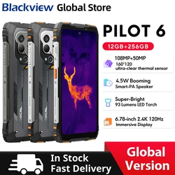 New Blackview Oscal Pilot 6 Rugged Phone 6.78-inch 2.4K 120Hz Display Thermal imaging 10000mAh 98dB Speaker 108MP Cellphone