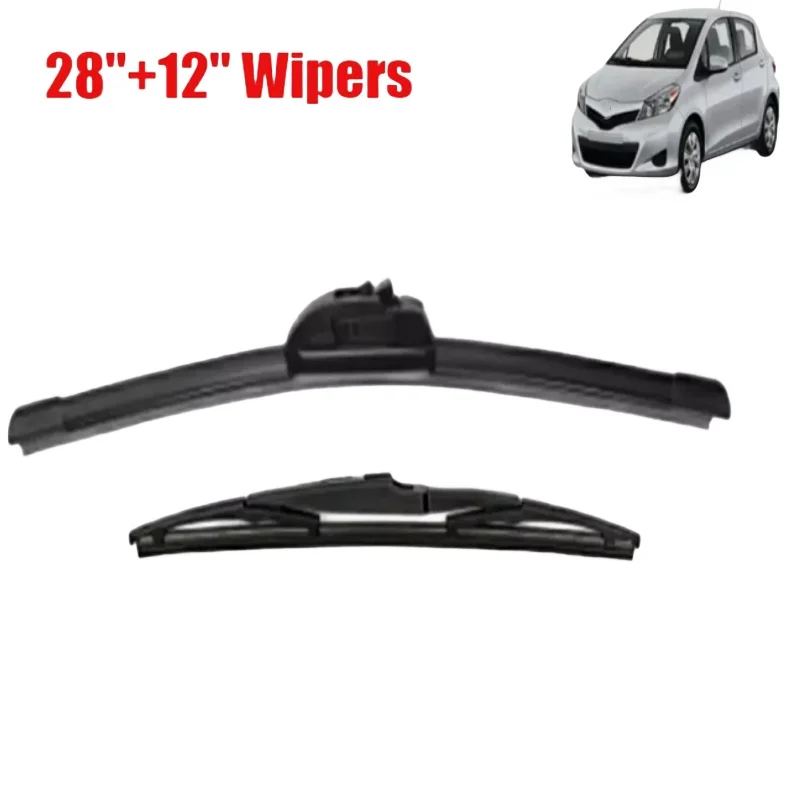 Front Rear Wiper Blade For Toyota Yaris 2011-ON Windshield Windscreen Tailgate Window Rain Brush 28\