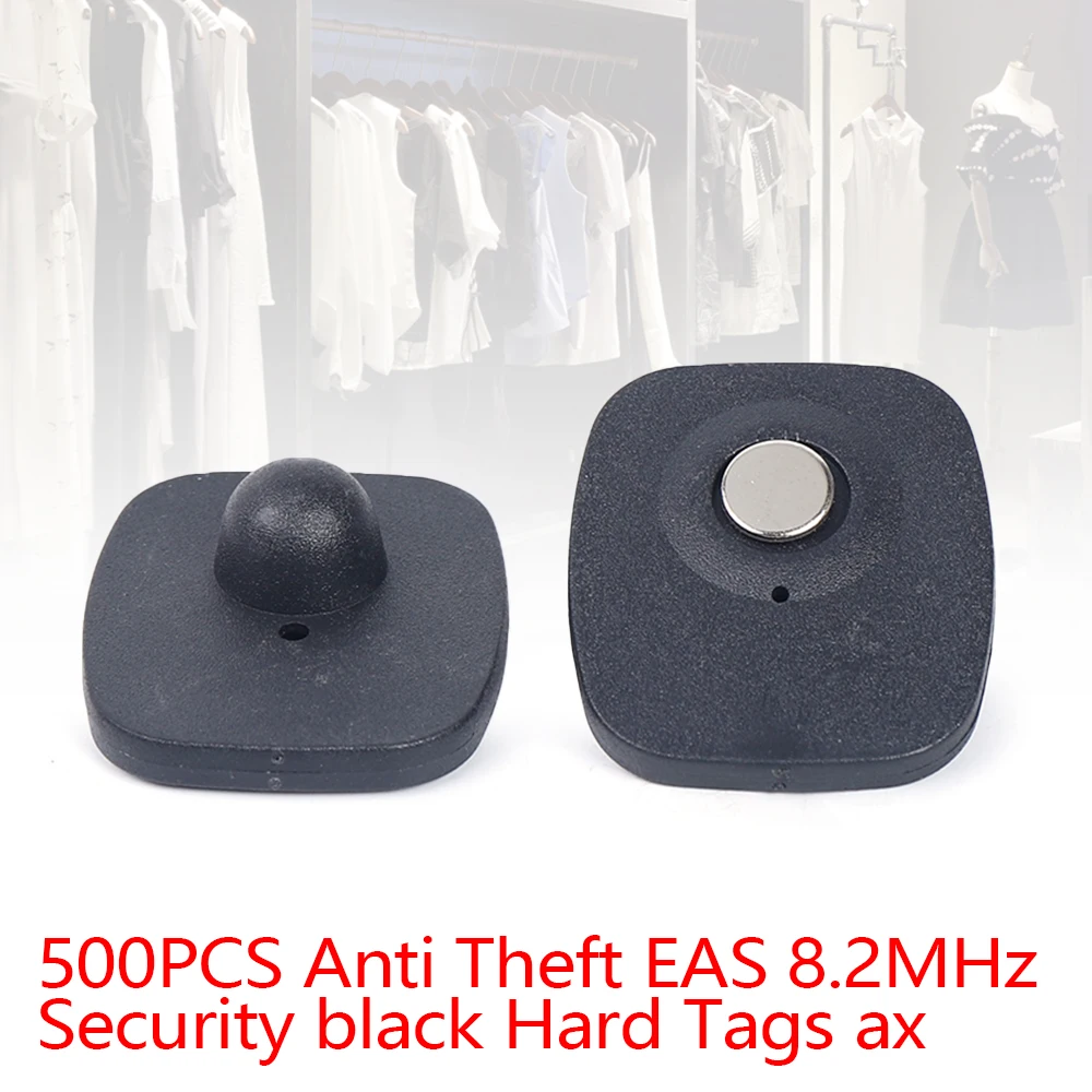 

500x Clothing Anti-Theft Security Tag, 500pcs Magnet Sensors with Pins for EAS Clothing Retail EAS Clothing 8.2 MHZ 43 * 50mm