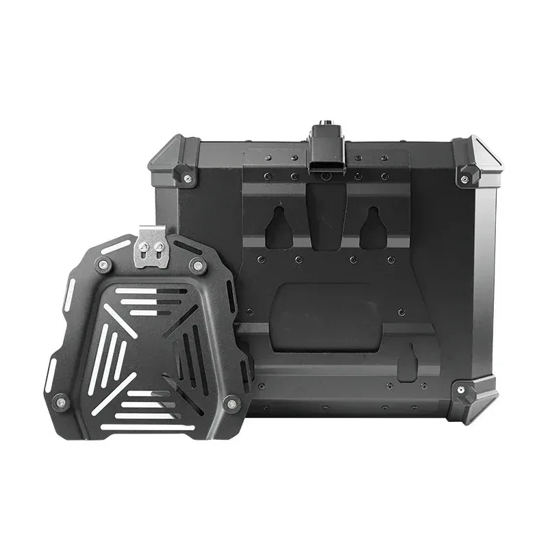 

All Black 55L-X Quick Tail Box Motorcycle Waterproof Aluminium Alloy Top Storage Lage Metal Construct