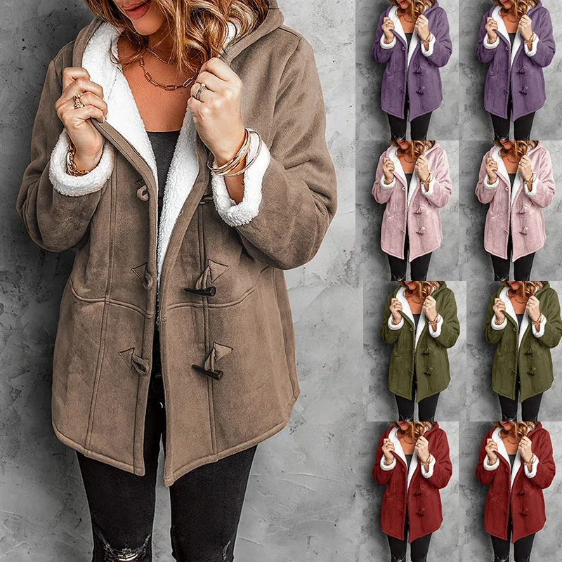 

Women's Casual Hoodie Jaet Warm Winter Coat S5XL Straight Cut Cotton Blend Long Sve with Hat Ba Zipper Closure
