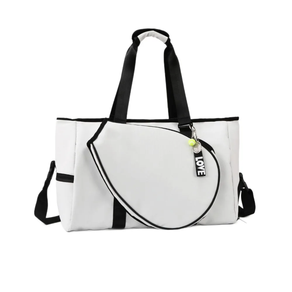 

Portable Large Capacity Tennis Handbag Waterproof Durable Fitness Shoulder Bag Multifunctional Sports Handbag