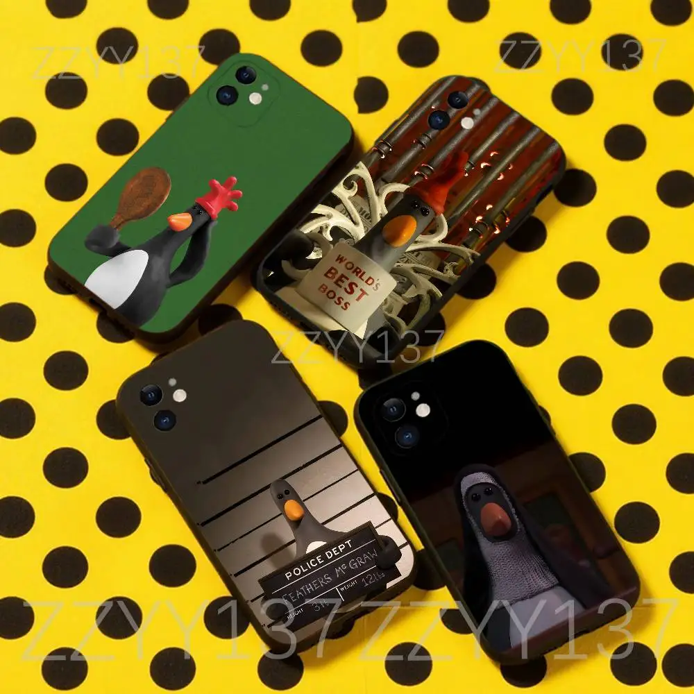

W-WallaceS And Gromit Penguin Phone Case For iPhone 17,16,15,14,13,12,11,Pro,Max,Plus,Air,X,XS,XR,SE,8,7,Mini,Soft Black Funda