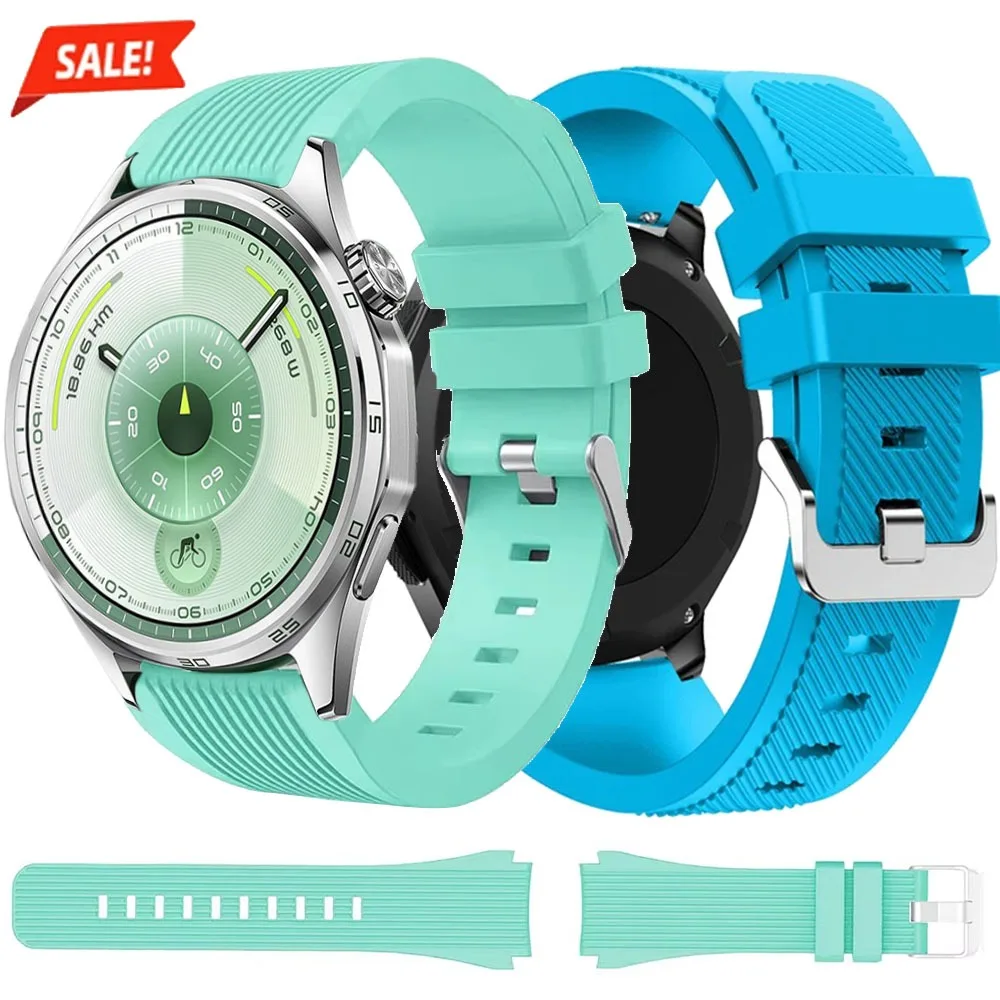 22mm Silikonarmband für Huawei Watch 5/GT5-6 Pro Armband für Huawei Watch Ultimate 2/Amazfit Bip 6-5/Balance 2/Active Max
