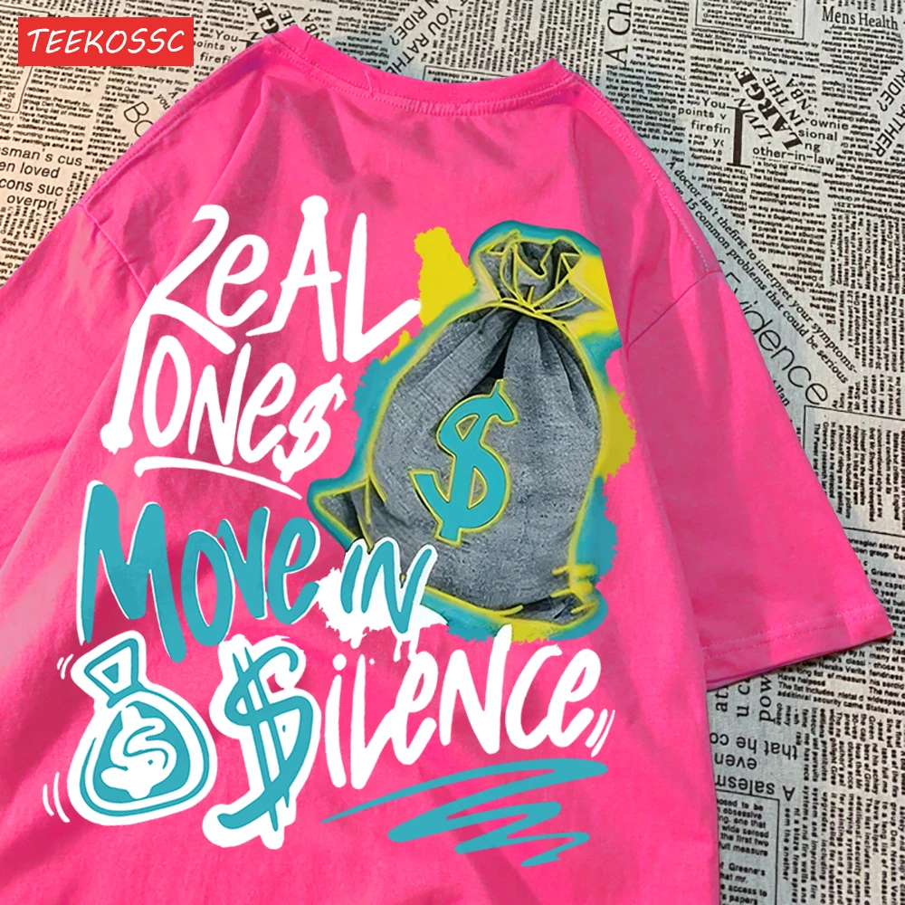 Money Moves In Silence Print Womans T Shirts Cartoon Stylish Top Soft Basics Clothing Easy Maintenance Breathable T Shirts