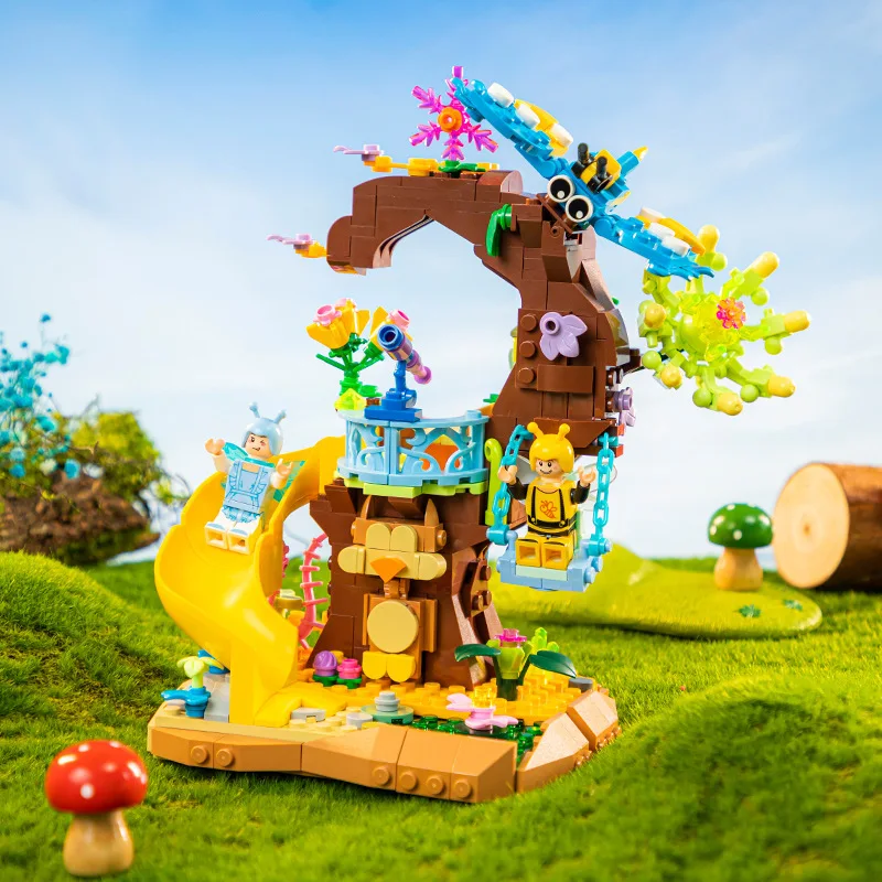 

Fantasy Forest Flower House Building Blocks Set - Romantic DIY Model Kit, Creative Gift for Girls Women