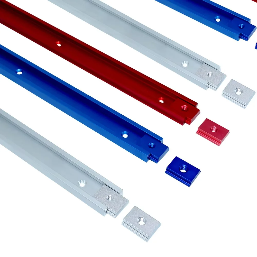 5Pcs M6 M8 T-Slot Nut T30 T-track Slider T Block Square Nut Aluminum Alloy Woodworking Jig Screw Slot Fastener for Miter Track