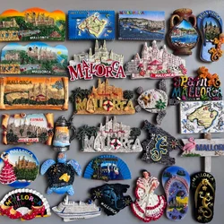 Spain Mallorca Fridge Magnets Balearic Islands MediterraneanTourism Memorial Decor Crafts Magnetic Refrigerator Sticker Gift