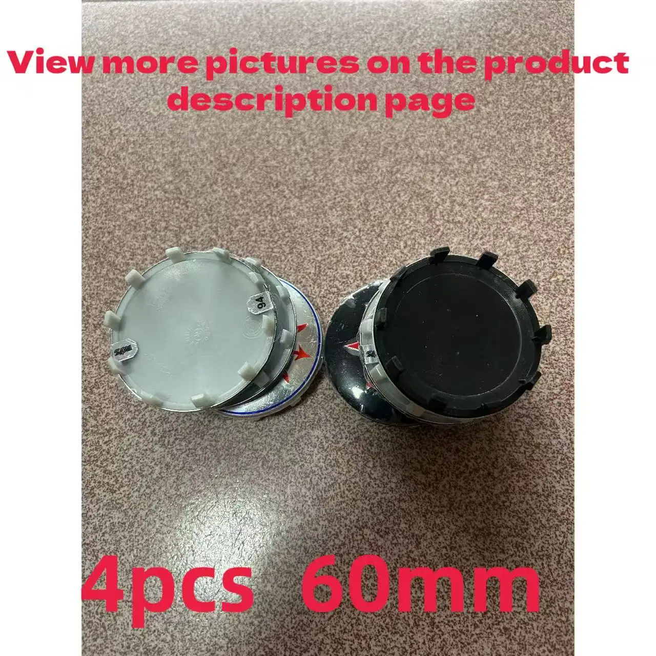 60mm 4-teilige Auto-Radnabenkappen für Granturismo Levante Ghibli Grancabrio Quattroporte GTS Q4 Coupe Radnabenabdeckung Dekoration