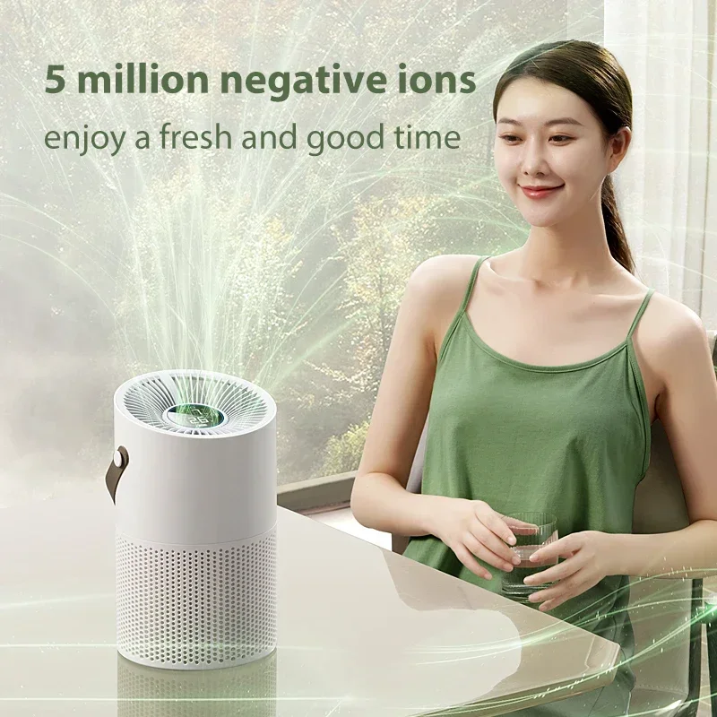 Portable Desktop Air Purifier Fresheners Filter USB Rechargeable 10000mAh Air Freshener Secondhand Smoke for Home Office